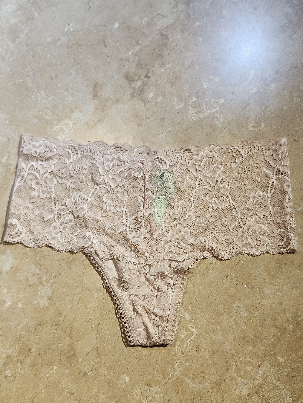 Honeydew Pink Lace Tanga Panty S